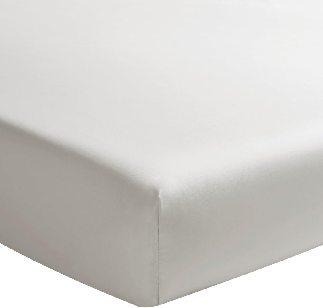 Essix Royal Line Spannbettlaken, Perkal-Baumwolle, perlgrau, 160 x 200 cm 160 x 200 cm Perlgrau, 160