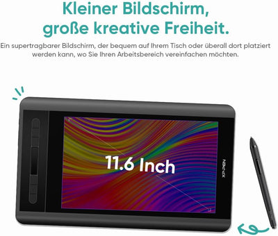 XP-PEN Artist 12 Grafikmonitor Drawing Pen Tablet Pen Display 1920 X 1080 HD IPS mit Touch Bar Zeich