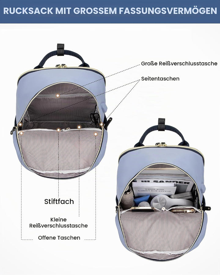 LOVEVOOK Rucksack Damen Herren, Schulrucksack Teenager Mädchen mit 15,6 Zoll Laptop-Fach, Wasserdich