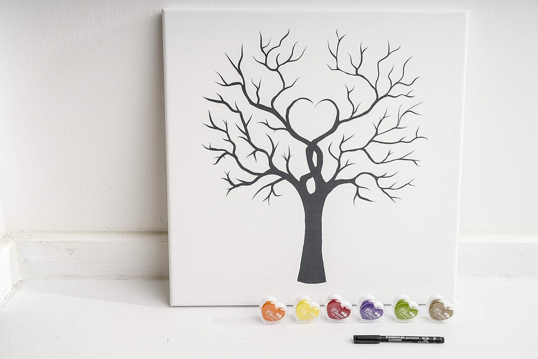 codiarts. Leinwand für Fingerabdrücke DIY Hochzeit, Jubiläum, Familienfeier, Party, Geburtstag als G