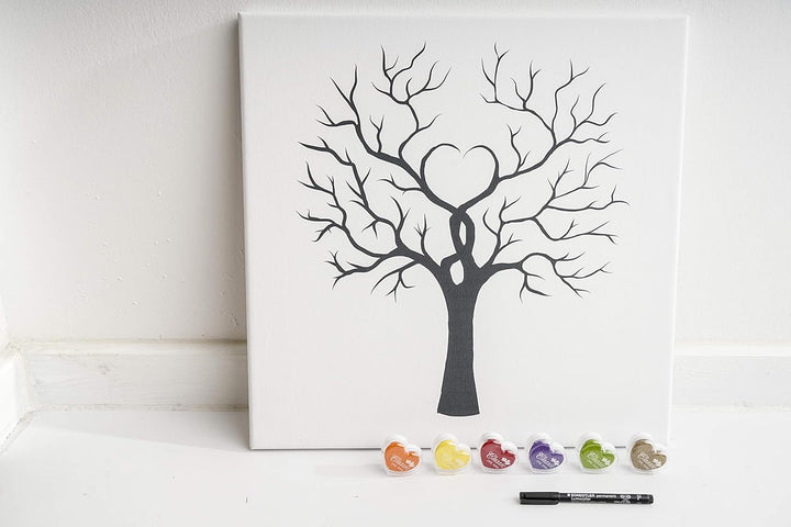 codiarts. Leinwand für Fingerabdrücke DIY Hochzeit, Jubiläum, Familienfeier, Party, Geburtstag als G