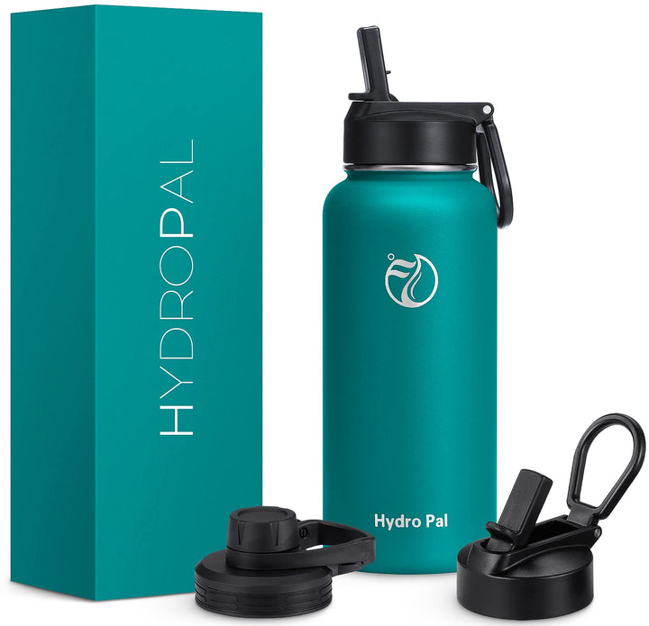 HydroPal Edelstahl Trinkflasche - 750ml, 1L, 1,2L, BPA-Frei, Kohlensäure geeignet, Isolierte Thermos