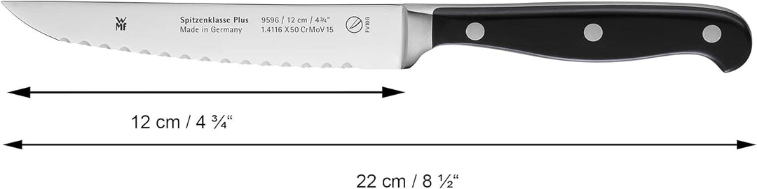 WMF Spitzenklasse Plus Allzweckmesser Wellenschliff 22 cm, Made in Germany, Messer geschmiedet, Perf