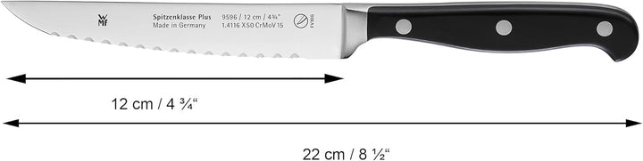 WMF Spitzenklasse Plus Allzweckmesser Wellenschliff 22 cm, Made in Germany, Messer geschmiedet, Perf