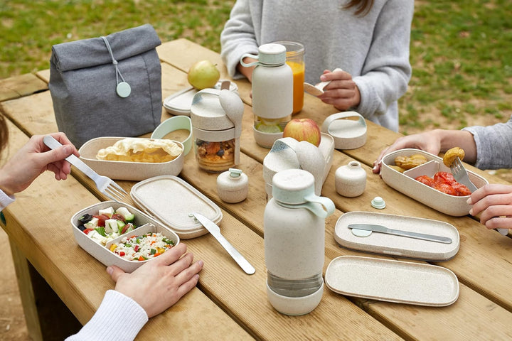 Lékué Lunchbox Individual to Go Organic, Beige, 500 ml Einzelzimmer Beige, Einzelzimmer Beige