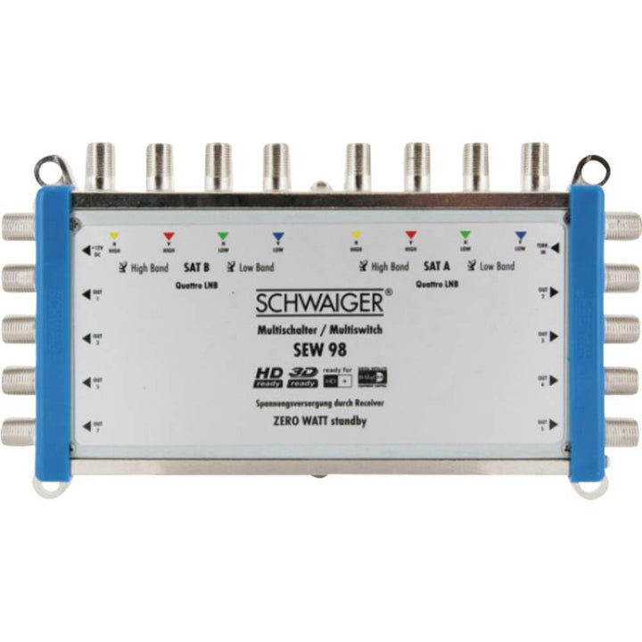 Schwaiger SEW98 531 SAT Multischalter Eingaenge (Multischalter): 9 (8 SAT/1 terrestrisch) Teilnehme