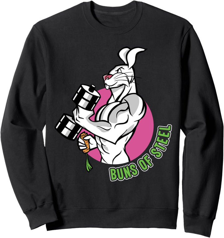 Brötchen aus Stahl Funny Bunny Kaninchen niedlich Ostern Tag Sweatshirt