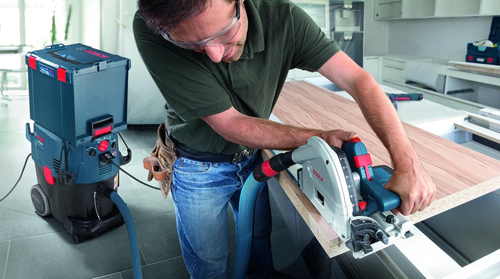 Bosch Professional Tauchsäge GKT 55 GCE (1.400 Watt, inkl. Kreissägeblatt Best for Wood, 165 mm Säge