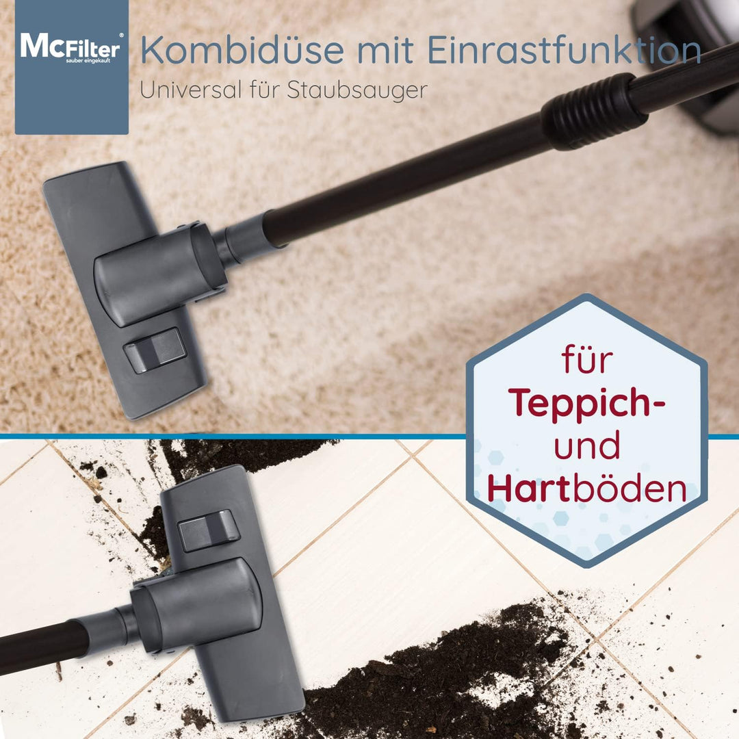 McFilter I Staubsaugerdüse Universal Staubsauger Bodendüse geeignet für Miele AEG Siemens Bosch Kärc