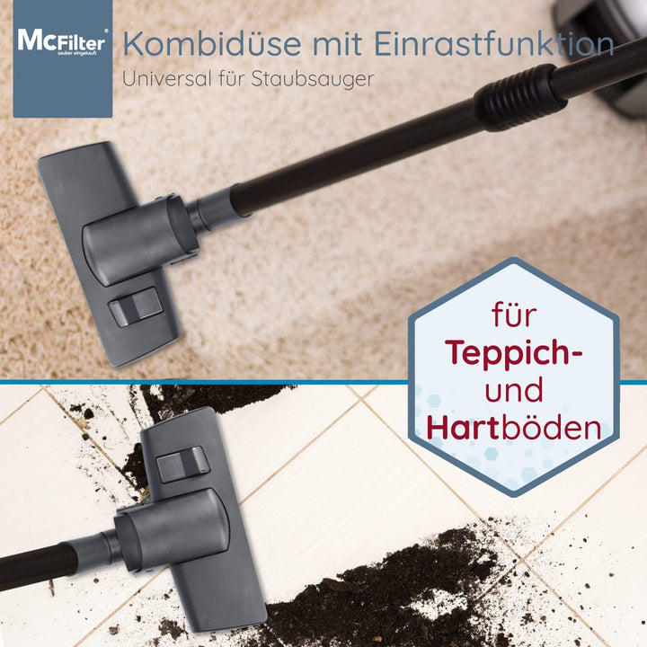 McFilter I Staubsaugerdüse Universal Staubsauger Bodendüse geeignet für Miele AEG Siemens Bosch Kärc