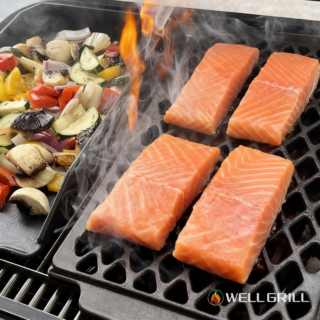 WELL GRILL Gusseisen Grillrost für Severin Elektrogrill Zubehör, Grill Rost Gussrost für Severin Sev