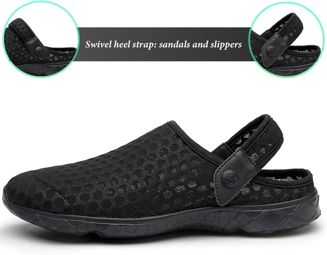Unisex Clogs Hausschuhe Atmungsaktiv Mesh Pantoletten Sommer Beach Freizeit Schuhe rutschfest Weiche