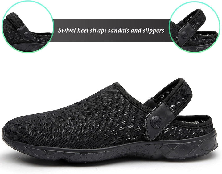 Unisex Clogs Hausschuhe Atmungsaktiv Mesh Pantoletten Sommer Beach Freizeit Schuhe rutschfest Weiche