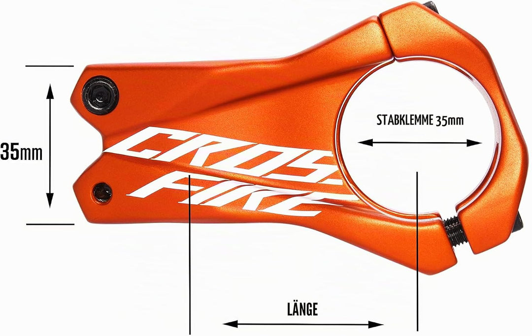 FUNN Crossfire Mountainbike Vorbau mit 35mm Lenkerklemmung - Langlebiger und Leichter Legierungs-Vor
