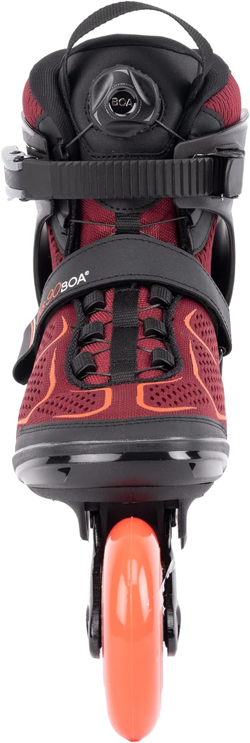 K2 Skates Damen Inline Skates ALEXIS 90 BOA, burgandy - orange, 30G0817 EU: 42.5 (UK: 8.5 / US: 11)
