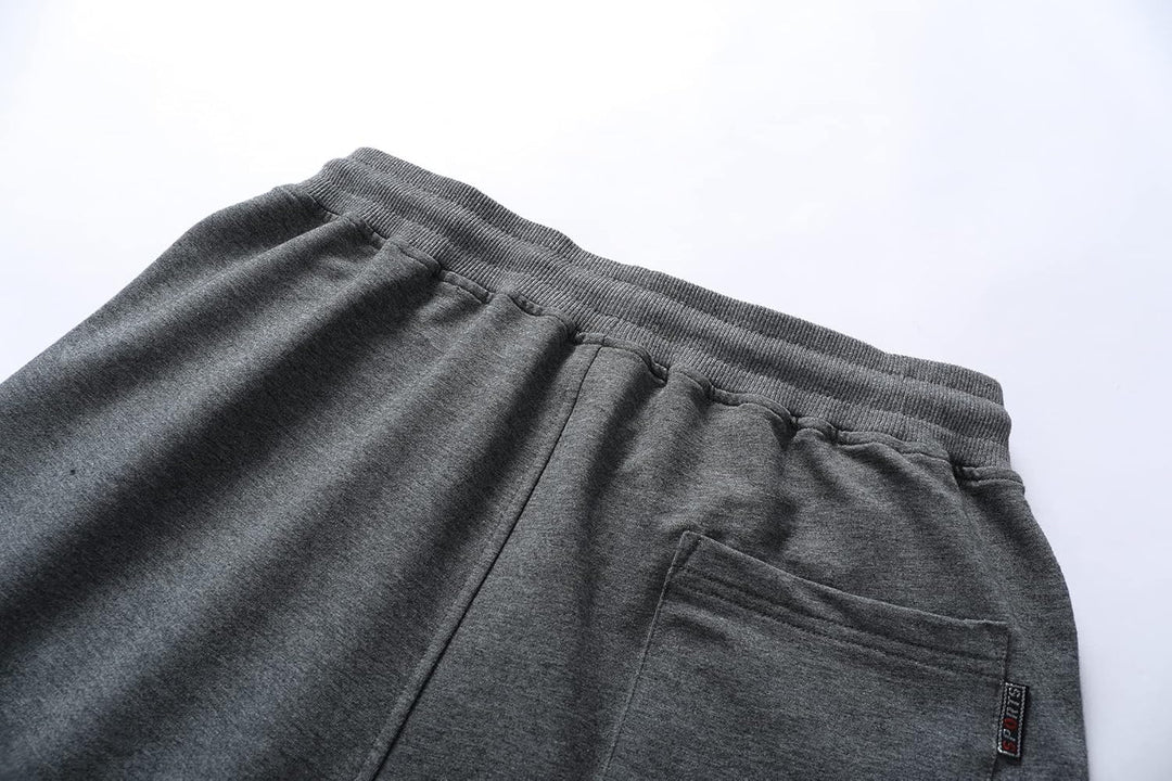 Tansozer Sport Shorts Herren Kurze Hose Baumwolle Mit Reissverschluss S Grau 01, S Grau 01