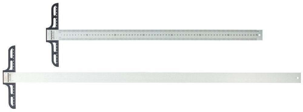 RUMOLD 313070 Präzisions-Zeichenschiene aus Stahl, 70 cm