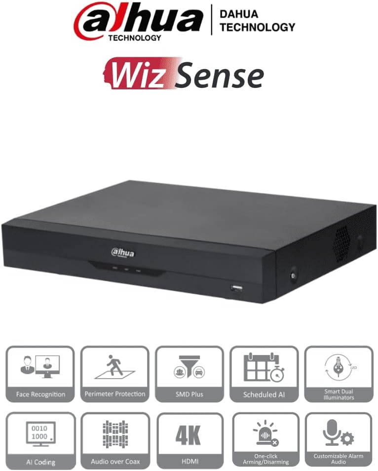 DAHUA XVR5116HE-I3 DVR 5EN1 H265 16CH 5M-N@8IPS +8IP 6MP 1HDMI 1HDD E/S AI