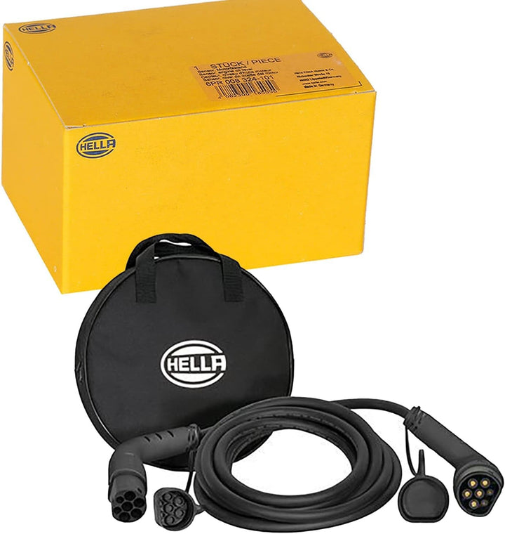 HELLA 8KE 358 255-001 Typ 2 Ladekabel 3.7KW für EV Elektroautos und Plug-in Hybrid - 1phasig - 16A -