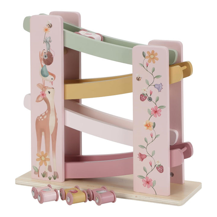 Little Dutch 7355 FSC Holz Kugelbahn Auto-Rennbahn - Fairy Garden rosa