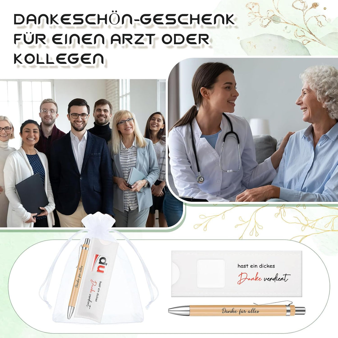 Clabby 12 Sets Danke Geschenk für Kollegen du Hast Ein Dickes Danke Verdient Kompatibel mit Duplo Sc