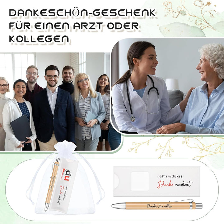 Clabby 12 Sets Danke Geschenk für Kollegen du Hast Ein Dickes Danke Verdient Kompatibel mit Duplo Sc