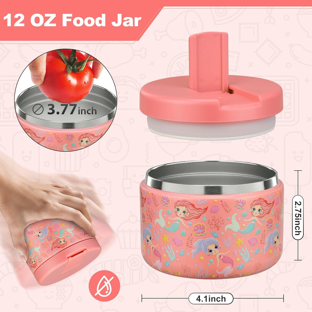 Itslife Thermobehälter für Essen 350ml Edelstahl Warmhaltebebehälter, Kinder auslaufsicherer Lunchbe