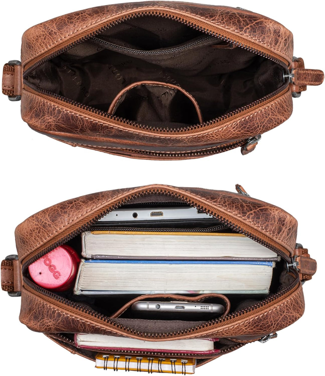STILORD 'Fox' Herrentasche Leder Vintage Messenger Bag Männer Handtasche klein für 10,1 bis 10,5 Zol
