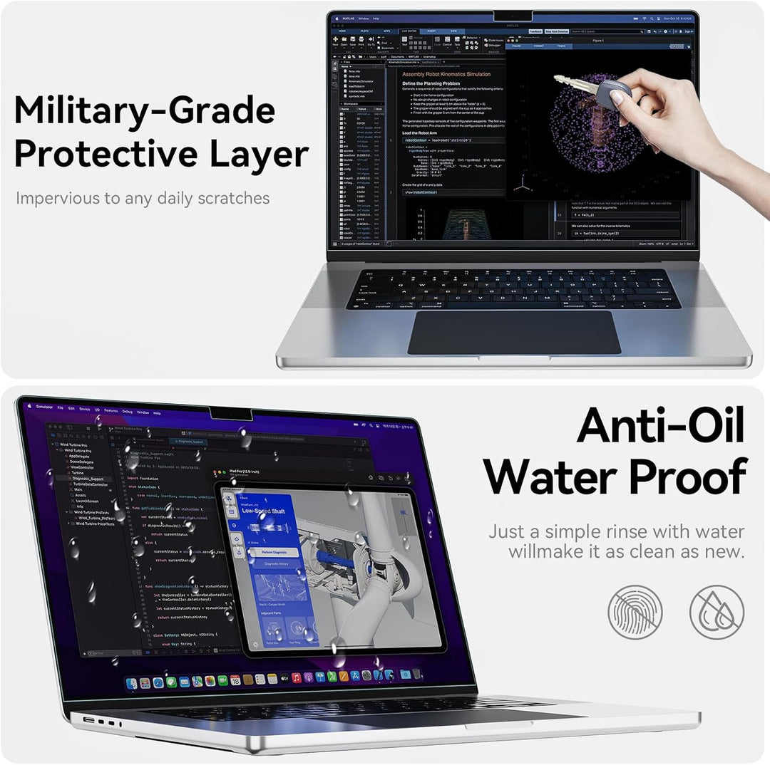 2 Stück Displayschutzfolie für MacBook Neo 13 Zoll A18 Pro (Version 2026, Modell A3404), Blaulichtfi
