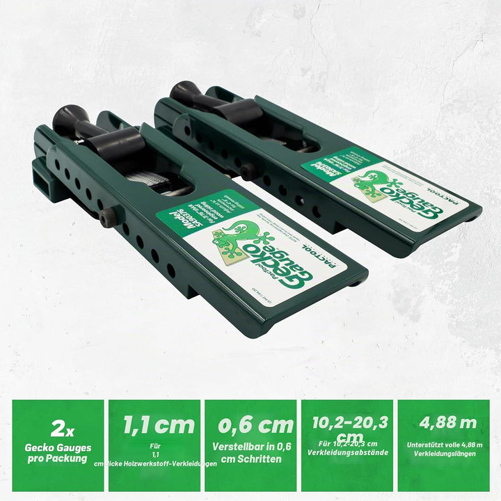 PacTool International Gecko-Messgerät, Faserzement, SA90376 Stärke für 7/16 Zoll dicke LP-Seiten., S