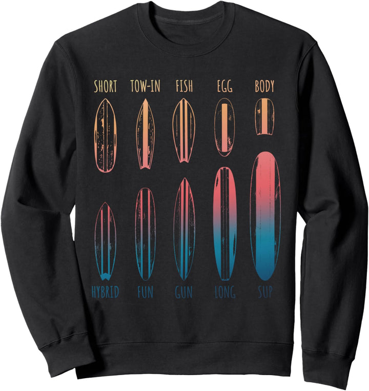 Surfbretter Surfer Portfolio Surfbrett Surfing Boy Girl Surf Sweatshirt