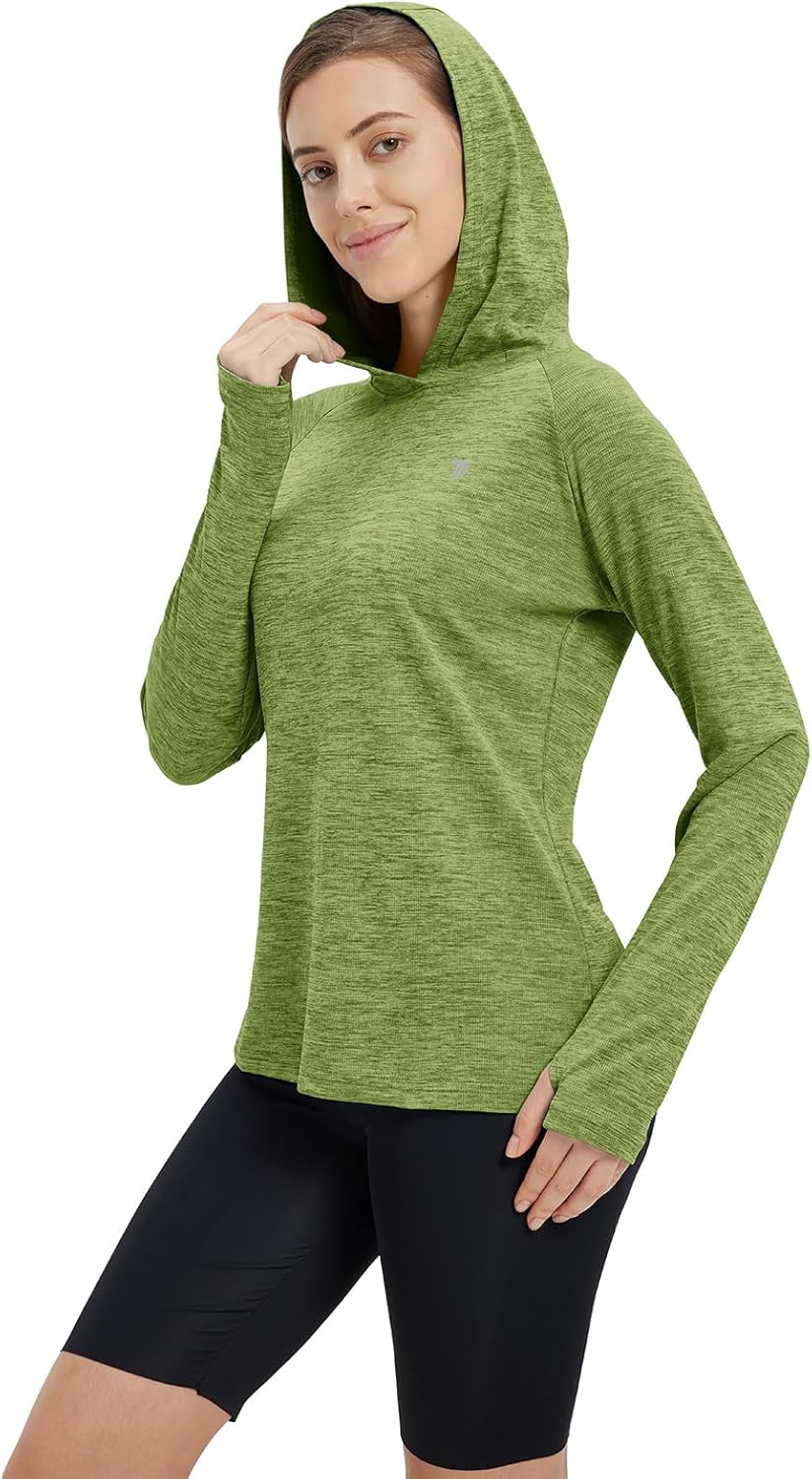 Damen Sport Shirt Langarm Laufshirt UPF 50+ UV Schutz Schnelltrocknend Pullover Sweatshirts Fitness