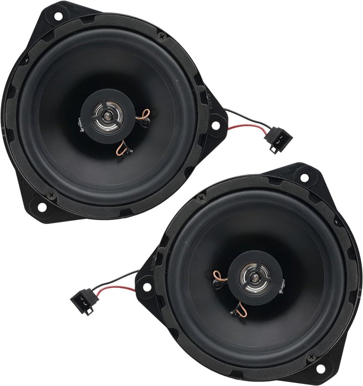 Sound Way Lautsprecher Auto 16,5 cm und Lautsprecherringe Adapter Halterungen Kabel passend kompatib