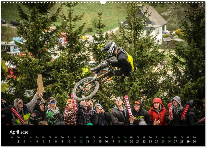 Downhill Racing 2026 (hochwertiger Premium Wandkalender 2026 DIN A2 quer), Kunstdruck in Hochglanz:
