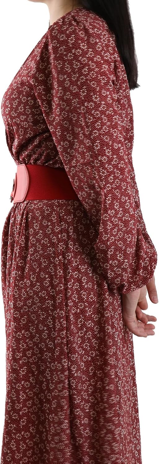 FASHIONGEN - Elastischer Damengürtel aus Rindsleder, DARLENE Rot XS, Rot XS