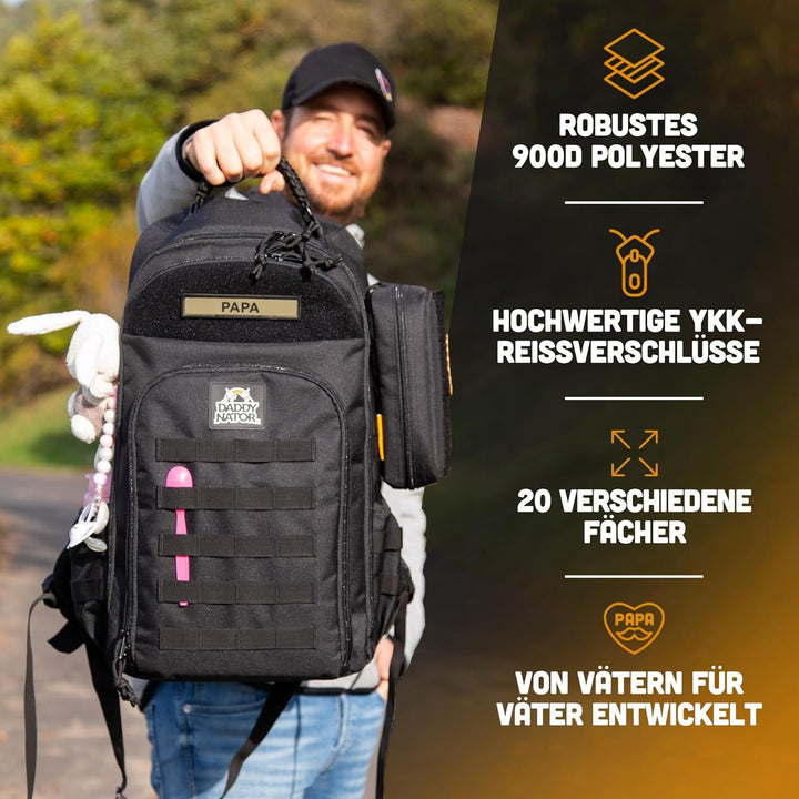Daddynator | BIG Arnold Wickelrucksack für Männer mit Wickelunterlage, BIG ARNOLD