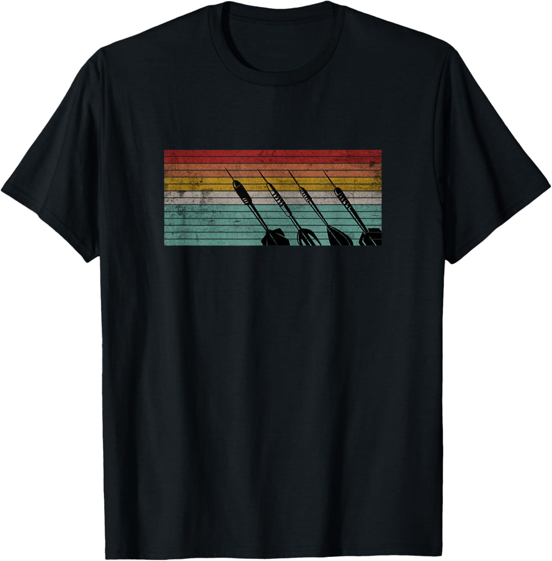 Retro Dartpfeile Vintage Dart Flights Darts Dartspieler T-Shirt