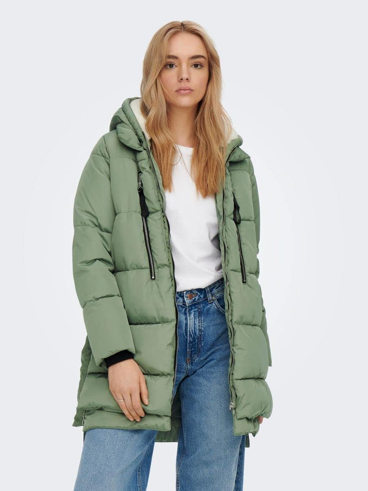 ONLY Damen Onlnora Long Puffer Coat Cc Otw Jacke M Sea Spray, M Sea Spray