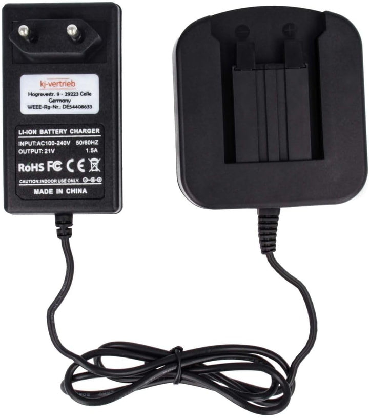 Ladegerät kompatibel mit Festool Li-Ion Werkzeug-Akkus 497253, 498342, 498343, BPC 18, PSC/PSBC 400,