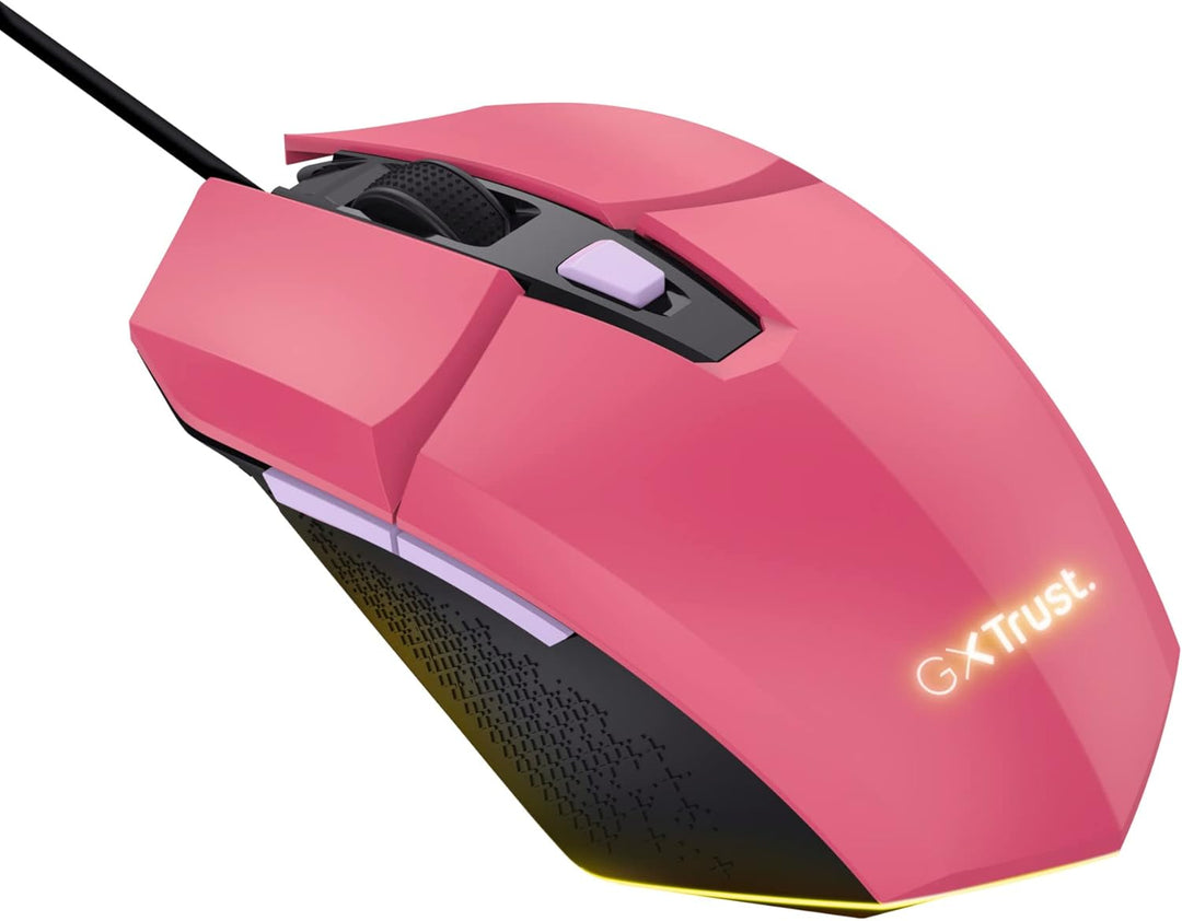 Trust Gaming GXT 109P Felox Gaming Maus mit 6 Programmierbare Tasten, Mehrfarbige LED-Beleuchtung, 2