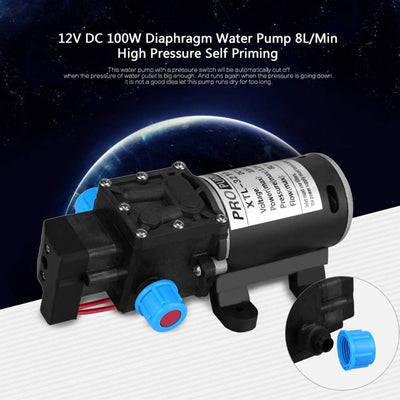 12V DC Selbstansaugend Wasserpumpe 8L Druckwasserpumpe 100W 160Psi für Auto waschen boot Reinigung u