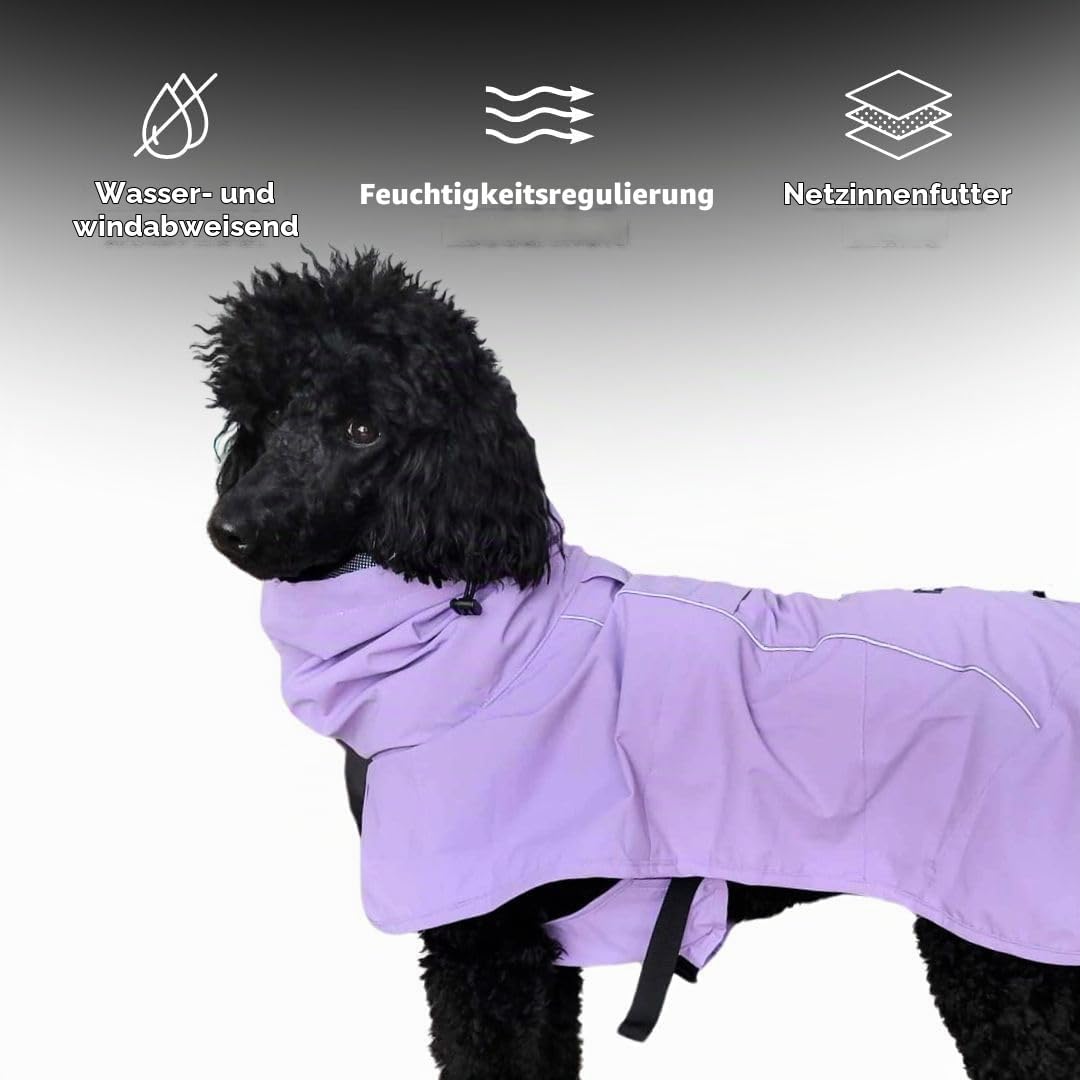 Spark Paws Hunderegenmantel, wasserdichte, Winddichte Regenjacke, für kleine, mittelgrosse, grosse u