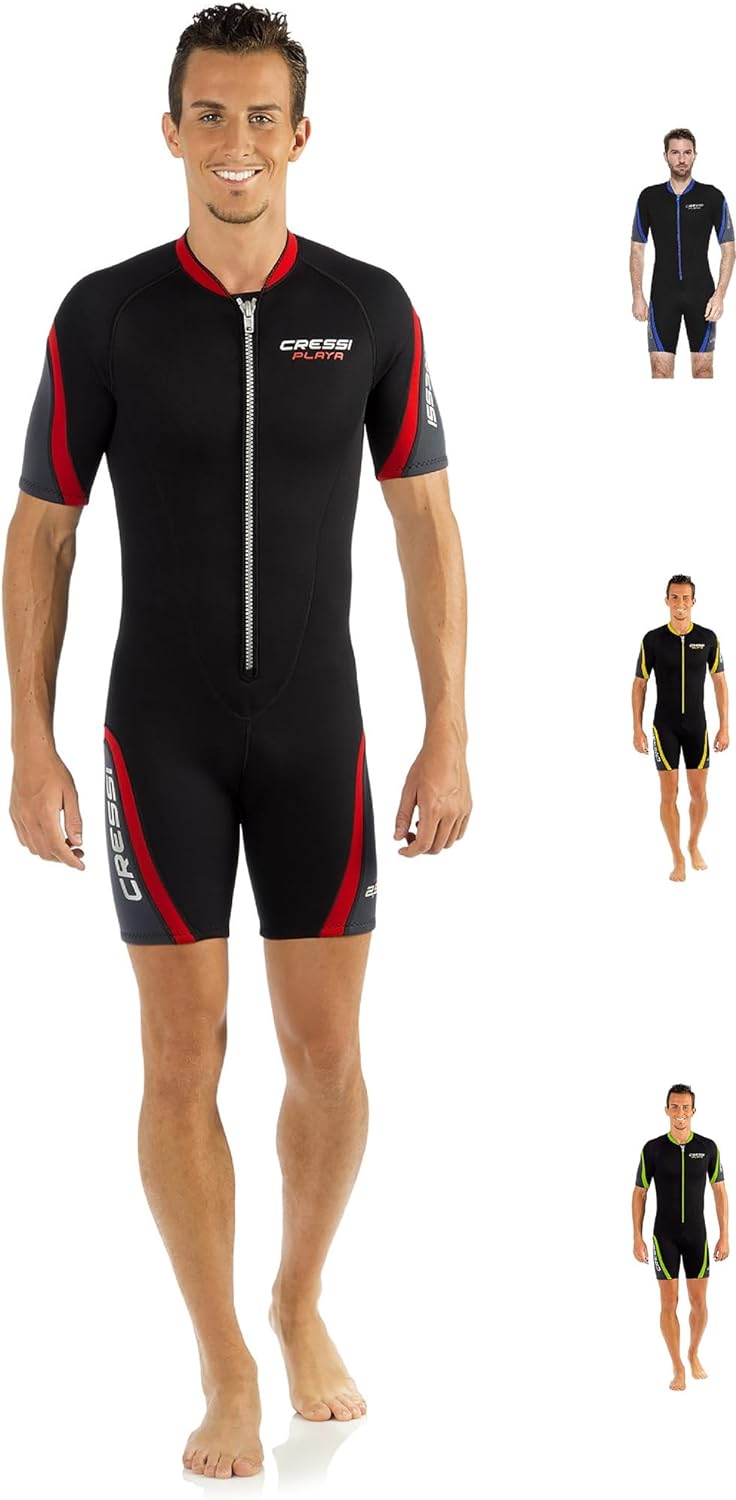 Cressi Playa Man Shorty Wetsuit – Kurzer Neoprenanzug 2.5mm aus Hochelastischem für Herren 2.5mm XL