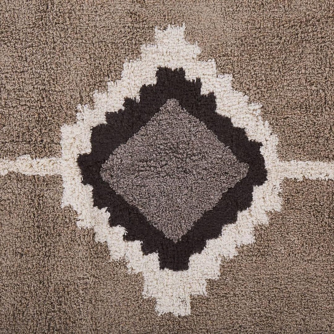 Teppich Baumwolle beige / braun geometrisches Muster Fransen 160 x 230 cm Geyve