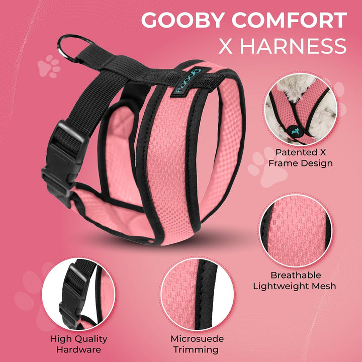 Comfort X Head in Harness – Rosa, Klein – No Pull Kleines Hundegeschirr Patentierter Würgefreier X-R