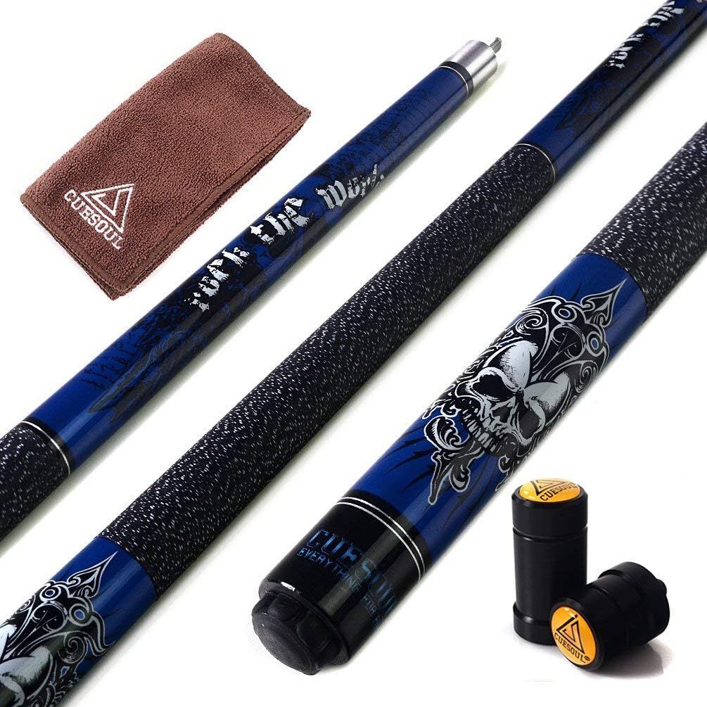 CUESOUL Rockin Series 57 "21 Unzen Maple-Pool Queue Set mit Gewindeschoner/Wellenschutz und Cue Hand