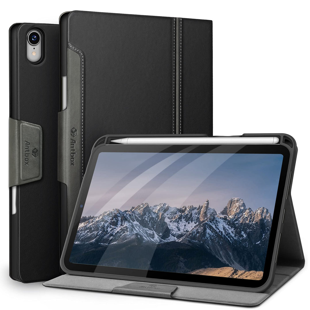 Antbox Hülle für iPad Mini 6. Gen 2021 8.3 Zoll mit Apple Pencil Halter Auto Schlaf/Wach Funktion PU