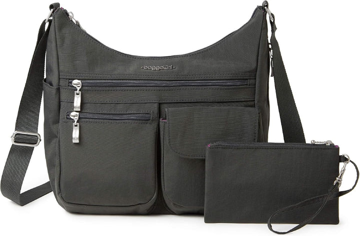 Baggallini Damen Everywhere bagg with überall Tasche mit RFID 34 Charcoal, 34 Charcoal