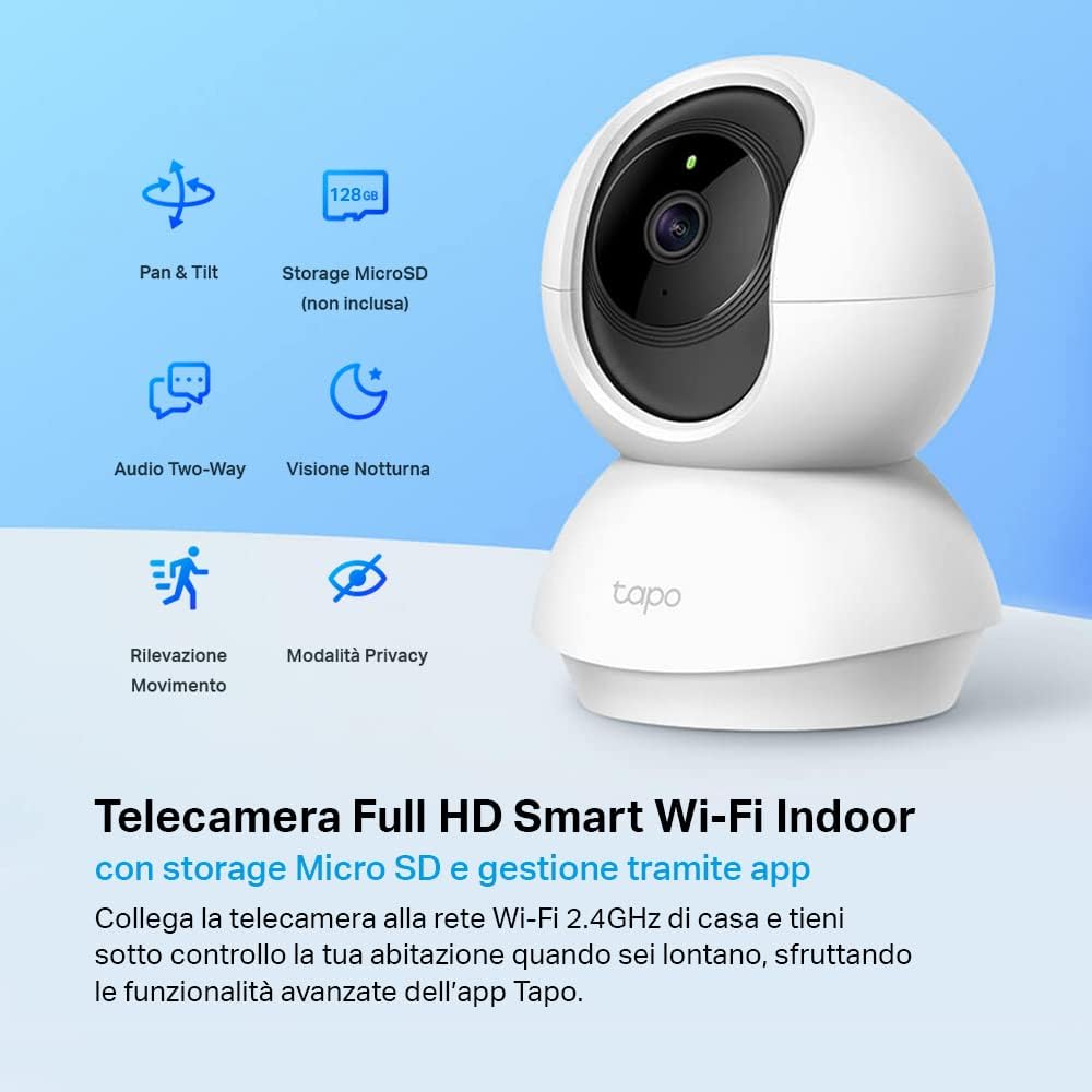 TP-Link Tapo C500 WLAN-Überwachungskamera für den Aussenbereich, 360 Grad Tapo C200 360°-WLAN-Überwa