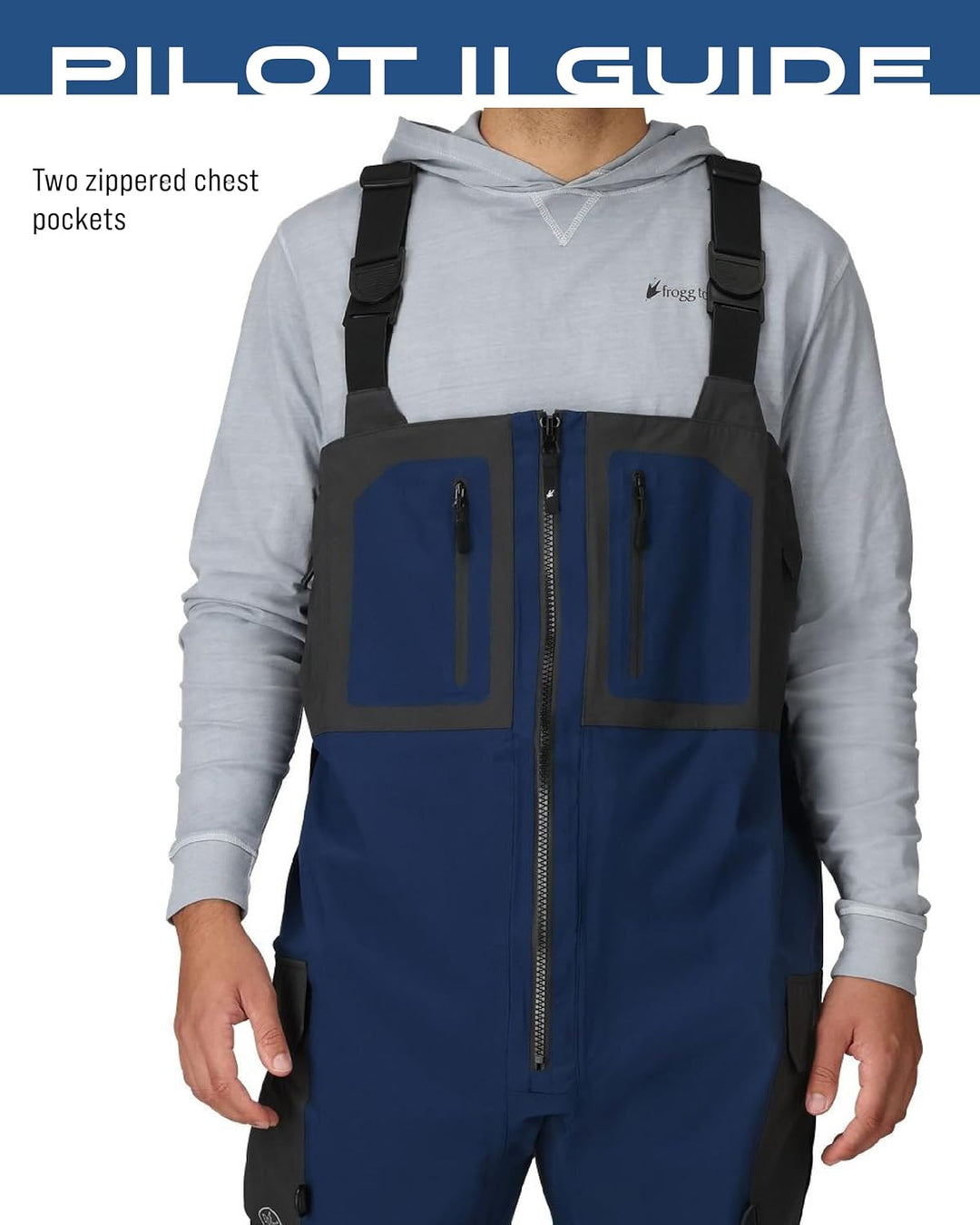 frogg toggs Herren Pilot Ii Guide Waterproof Breathable Rain Bib Pilotenführer Lätzchen (1er Pack) L